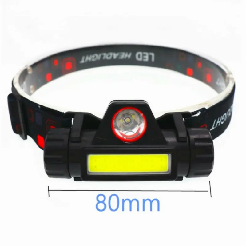 SENTER KEPALA LED HEADLIGHT FLASHLIGHT USB RECHARGERABLE Q5 + COB LED 4