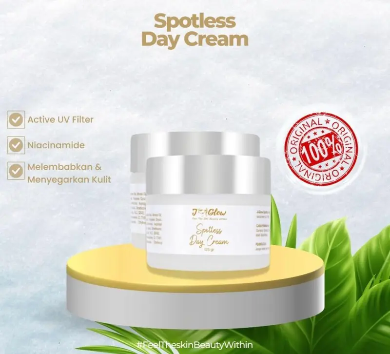 J-GLOW - Spotless Sunscreen | Skincare untuk Mencerahkan Kulit Wajah yang Kusam - 12,5 Gram 1