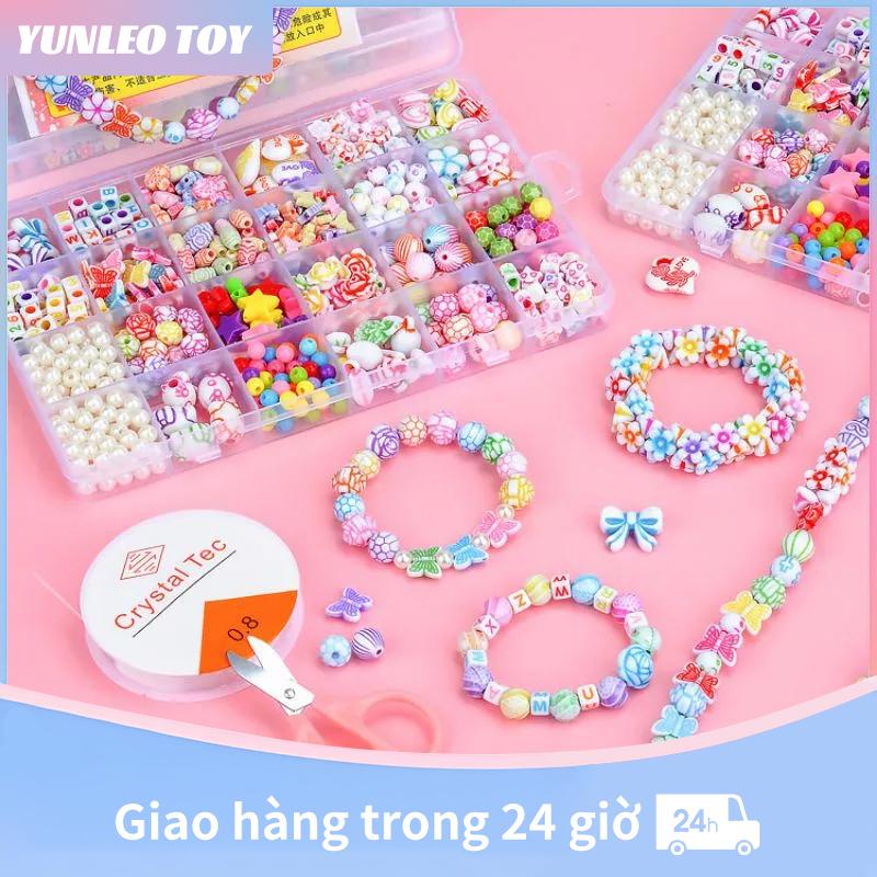  Bộ đồ chơi xâu hạt tự làm bộ xâu hạt thủ công tự làm cho trẻ em bao gồm vòng tay và vòng cổ hạt với nhiều họa tiết công chúa đồ chơi thủ công kích thích sự sáng tạo của trẻ em quà tặng sinh nhật mang tính giáo dục cho bé gái 