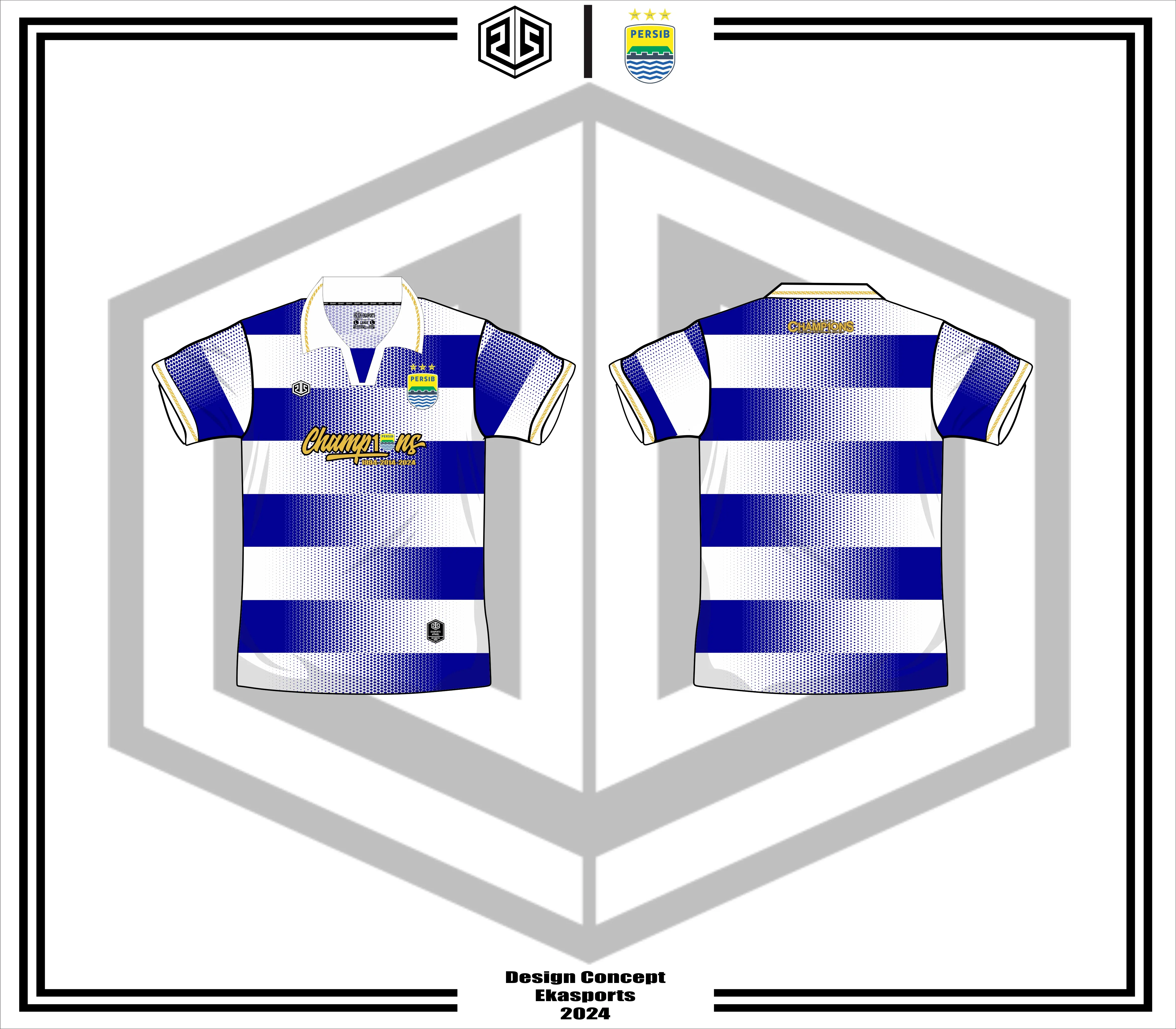 JERSEY FANTASY PERSIB CHAMPIONS PUTIH