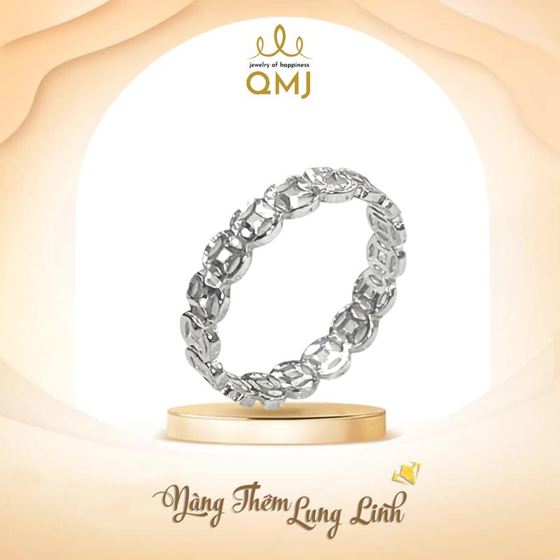 BẠC QMJ STORE - Q428 NHẪN bạc KIM TIỀN TRƠN TÀI LỘC PHAY MÁY FULL MAY MẮN thời trang phụ kiện trang sức bạc 925 cao cấp nhẫn bạc nữ