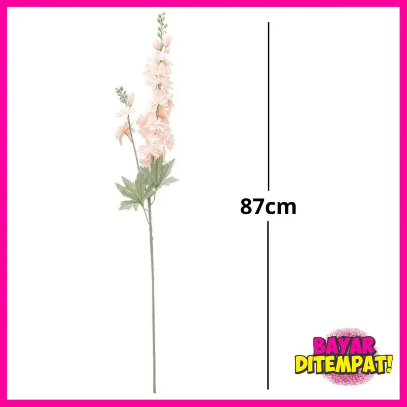 Bunga Snapdragon Cabang2 Bunga Delphinium Sedap Malam/Bunga Artificial Dekorasi/ Bunga Palsu Sedap Malam Dekorasi Tulip (W-189-9) 1