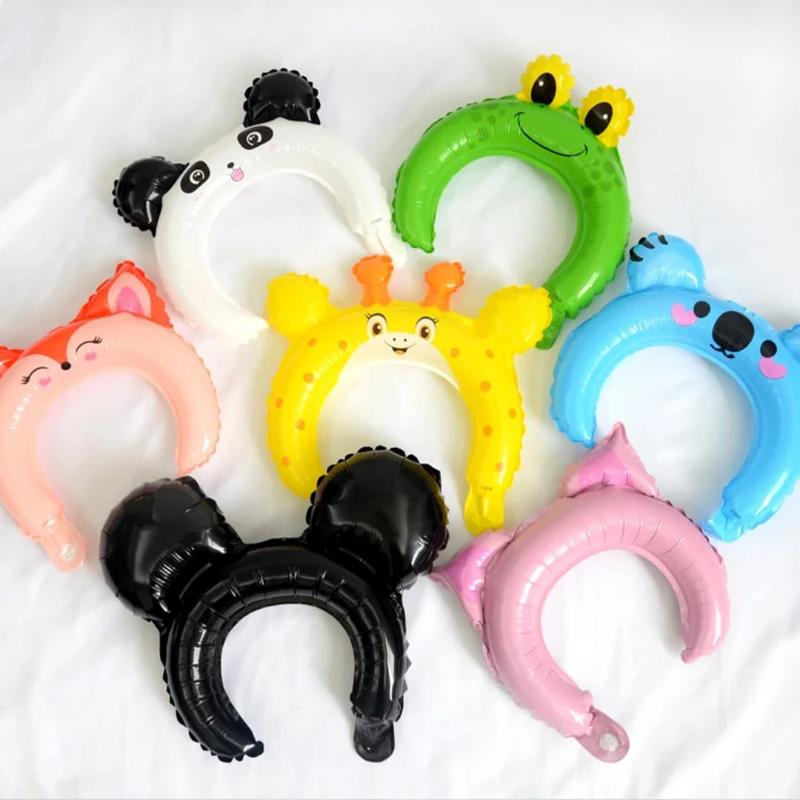 Product Introduction of Isi 12 Pcs Balon Bando Kepala Untuk Ulang tahun Balon foil karakter Hewan Hiasan Kepala Astronot Mobil Pesawat Random balloon Plastik 30