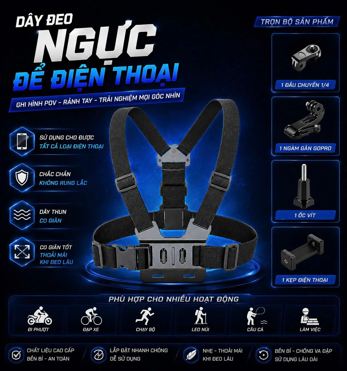 Dây Đeo Ngực Để Điện Thoại