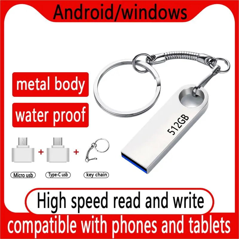 Student car office USB flash drive 512G high speed 3.0 large capacity 128g mobile phone computer dual-use 256 64G USB flash drive