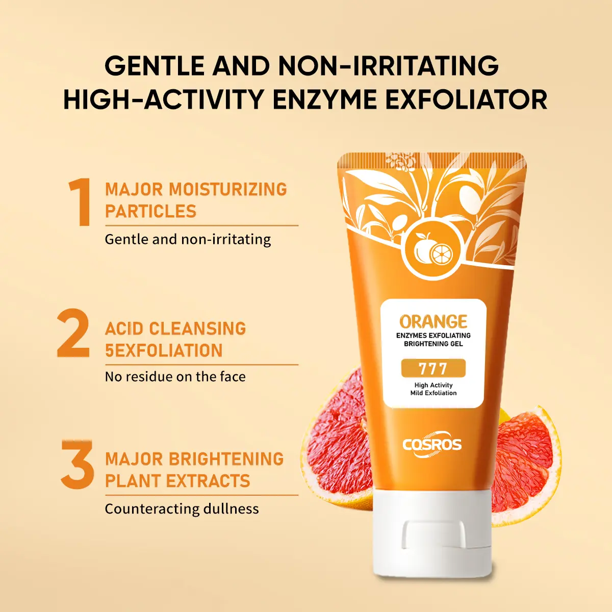 Orange Exfoliating Gel Facial Cleansing Scrub 50g