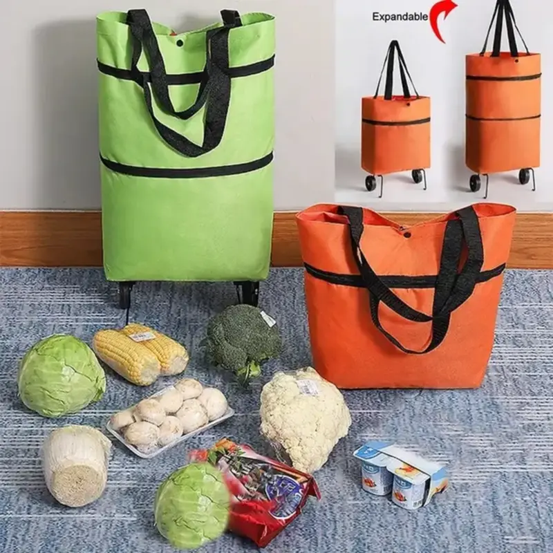 COD Tas Belanja Troli Lipat Trolley Shopping Bag Tas Lipat 4