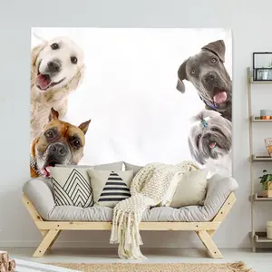 Kain latar belakang hewan peliharaan lucu, permadani dekoratif toko hewan peliharaan, kain, dekorasi dinding sofa ruang tamu, kain gantung