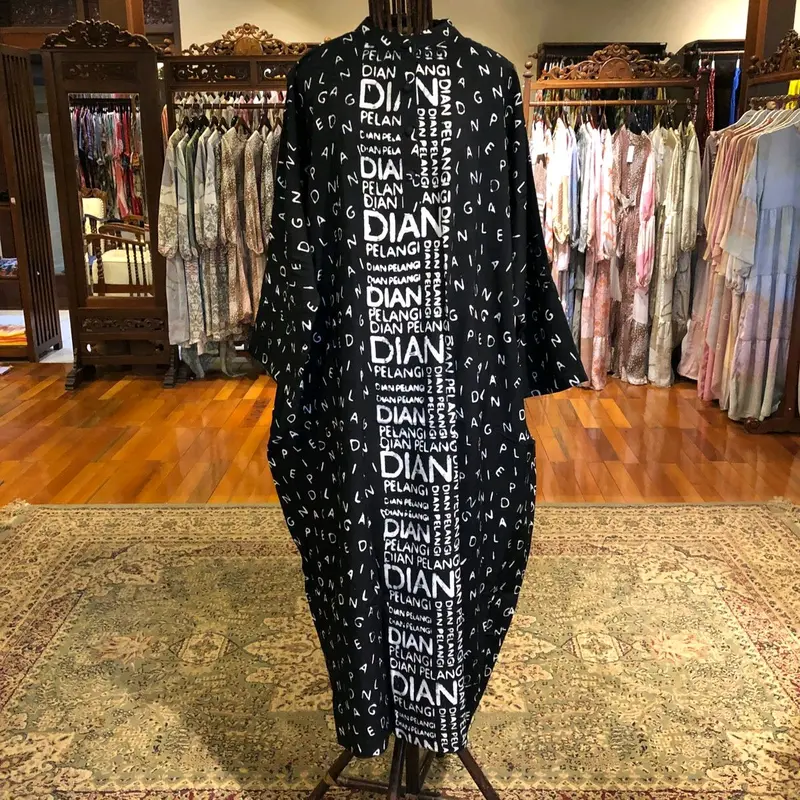 Lila dress kaftan rayon batik pali dian pelangi official Pekalongan busui all size kancing depan 3