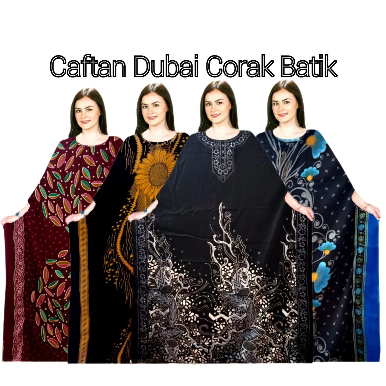 Kaftan Dubai Baju Tidur Caftan Free Saiz Black Bridesmaid