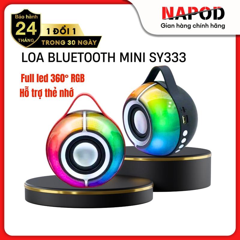[DCK - NAPOD] Loa bluetooth MINI SY333 Full Led Super Bass hỗ trợ thẻ nhớ USB Công Suất 5W