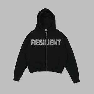 FAILOFFICIAL HOODIE BOXY ZIP - RESILENT RESLETING SABLON GLITTER
