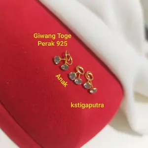 Giwang Toge Anak 0.25 gr Perak 925 Lapis Mas