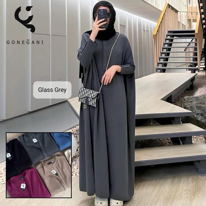 Batwing Dress Non Busui Original Gonegani Muslim Nyaman Gamis Dewasa 3