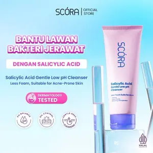 SCORA Salicylic Acid Gentle Low pH Cleanser Sabun Cuci Muka Oily Acne Prone Skin Friendly