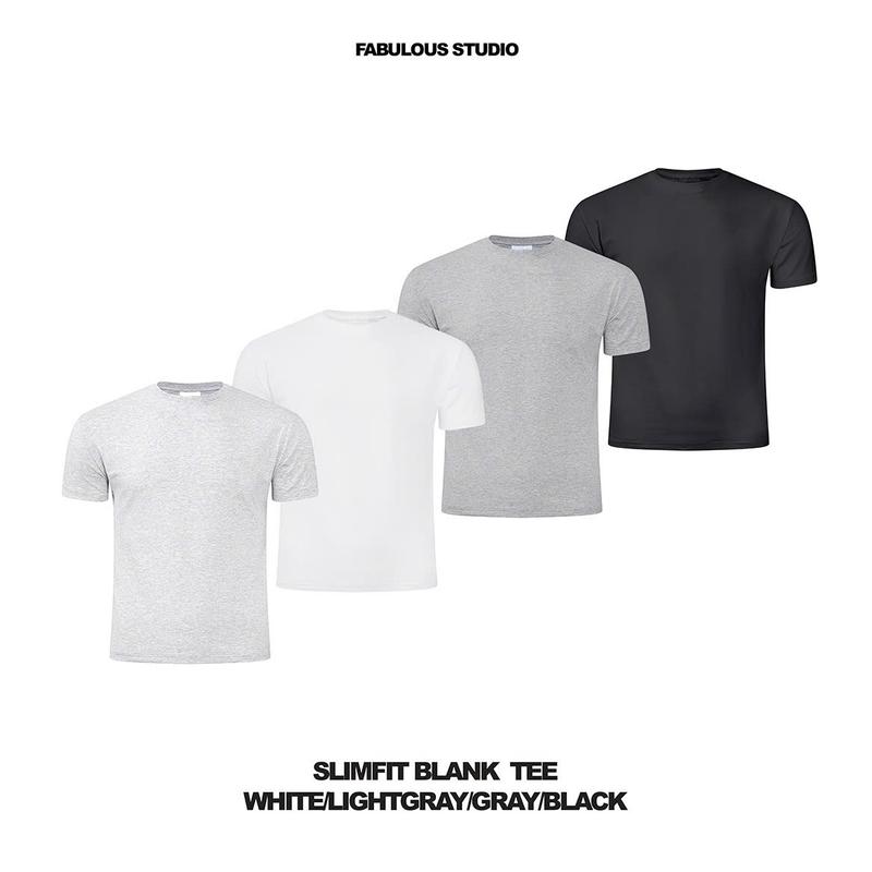 FABULOUS - Áo Thun Ôm Body Tôn Chiều Cao Cổ Tròn Cotton 4 chiều