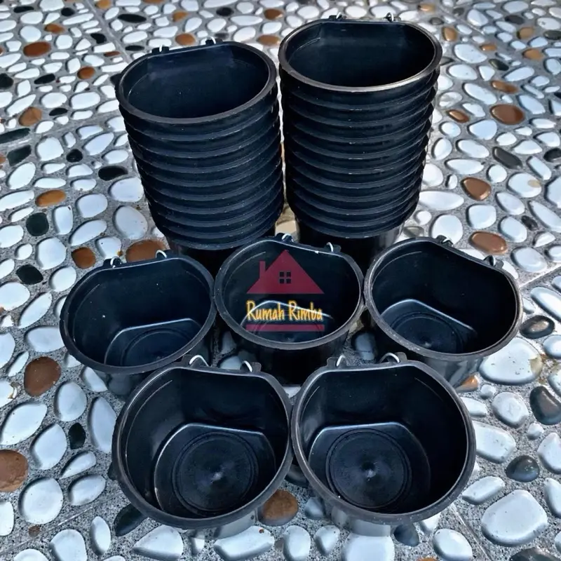 Grosir 10pcs Cepuk ekajaya Plastik Non Merk untuk Burung Berkualitas Tinggi dan Tahan Lama warna random