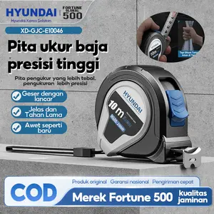 【100% ORI】HYUNDAI 10M Jamisan Barang Asli Pita Ukur Baja Pressisi Tinggi  peng ukur badan meter an tukang