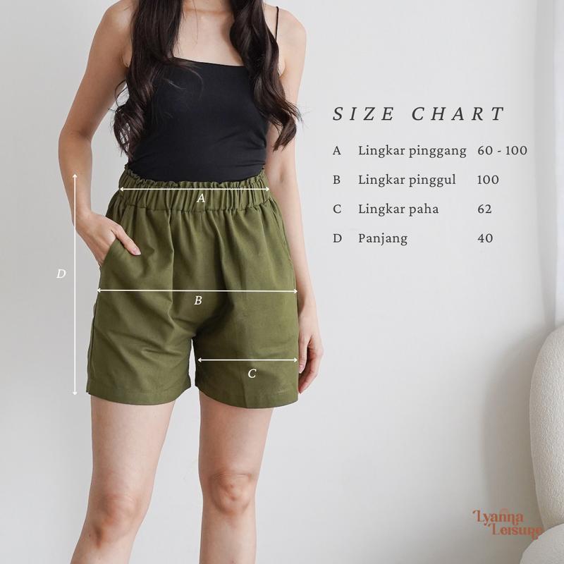 Celana Pendek Linen Wanita Highwaist | JOY | Lyanna Leisure 9