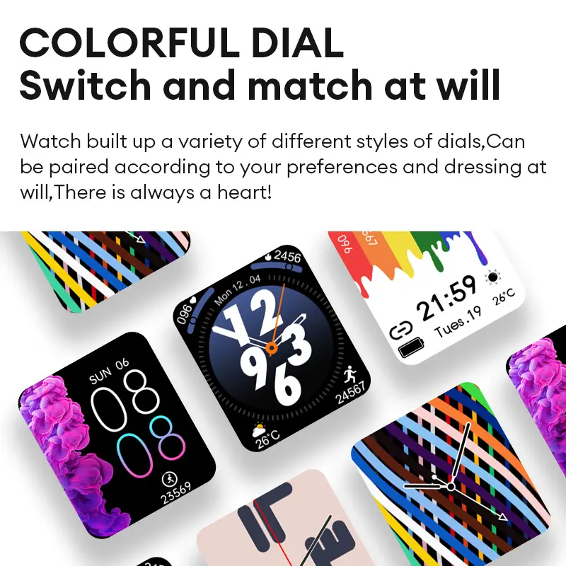 【COD／24H Ship】Aolon Huafit Foomlite Jam Tangan Pintar Asli Jam Tangan Pintar DIY Wallpaper DIY Mode Multi-olahraga Deteksi Denyut Jantung Panggilan Bluetooth 1.83 Inci HD Layar Penuh Tahan Air Foomlite Ponsel Pelacak 4