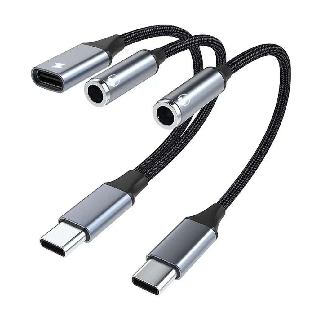USB C Headphone Jack Adapter and Charger 2 in 1 USB C to 3.5mm Audio Adapter with PD Fast Charge Port, Type C to Aux Dongle Cable for iPhone 15