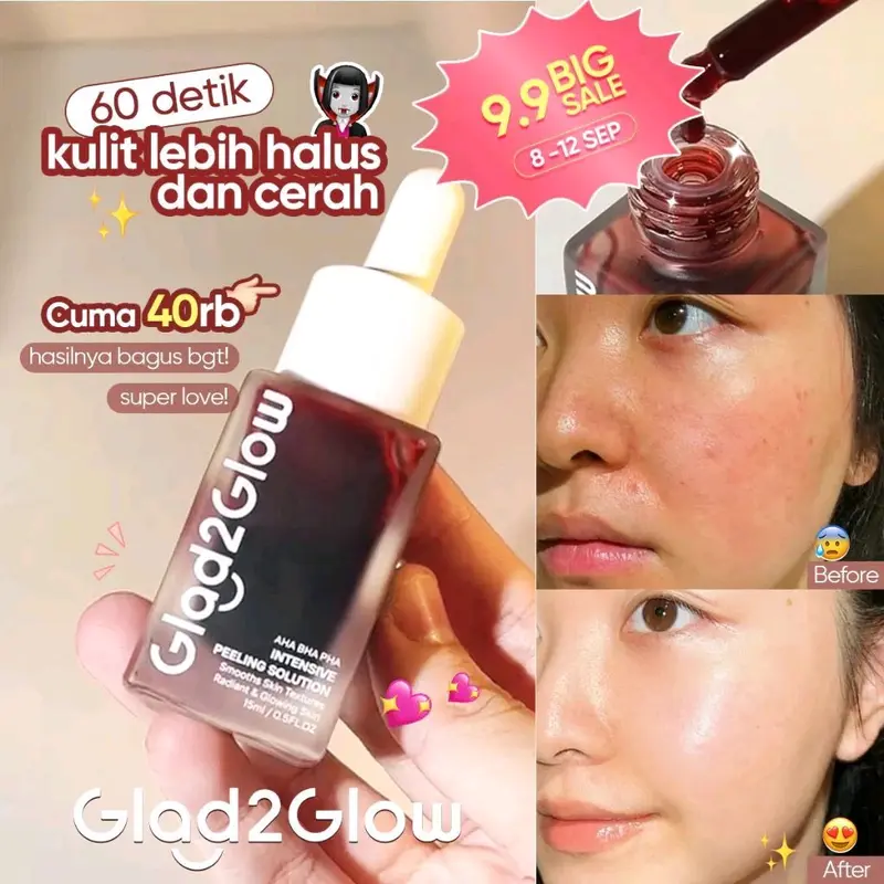 LANGSUNG KIRIM GLAD2GLOW PEELING SERUM | GLAD2GLOW AHA BHA PHA INTENSIVE PEELING SOLUTION 4