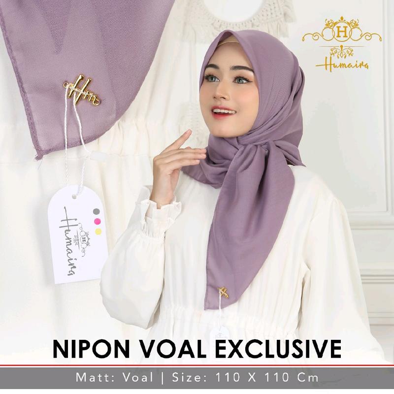 HUMAIRA-Hijab Segiempat Voal Jepang Premium Exclusive/Kerudung Segiempat Vial Jepang Premium Exclusive 3