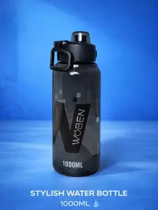 WOBEN 5316 Botol Minum Transparan 1000ML Stylish Water Bottle dengan Desain Modern dan Kapasitas Besar