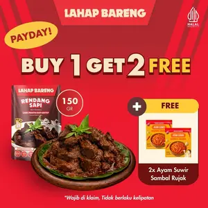 [LIVE EXCLUSIVE] [BUY1GET2] Lahap Bareng - Lauk Favorite FREE 2pcs Sachet Ayam Suwir Sambal Rujak Exclusive Special Live - Siap Saji - Makanan Sahur Praktis