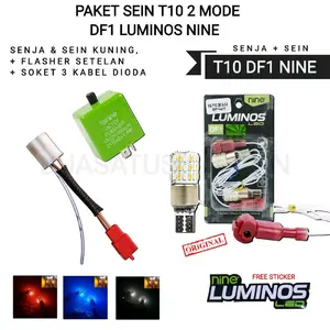LED T10 2 MODE SEN DAJJAL PLUS SENJA NINE LUMINOSLED DF1 54 MATA UNTUK MOTOR depan Lampu