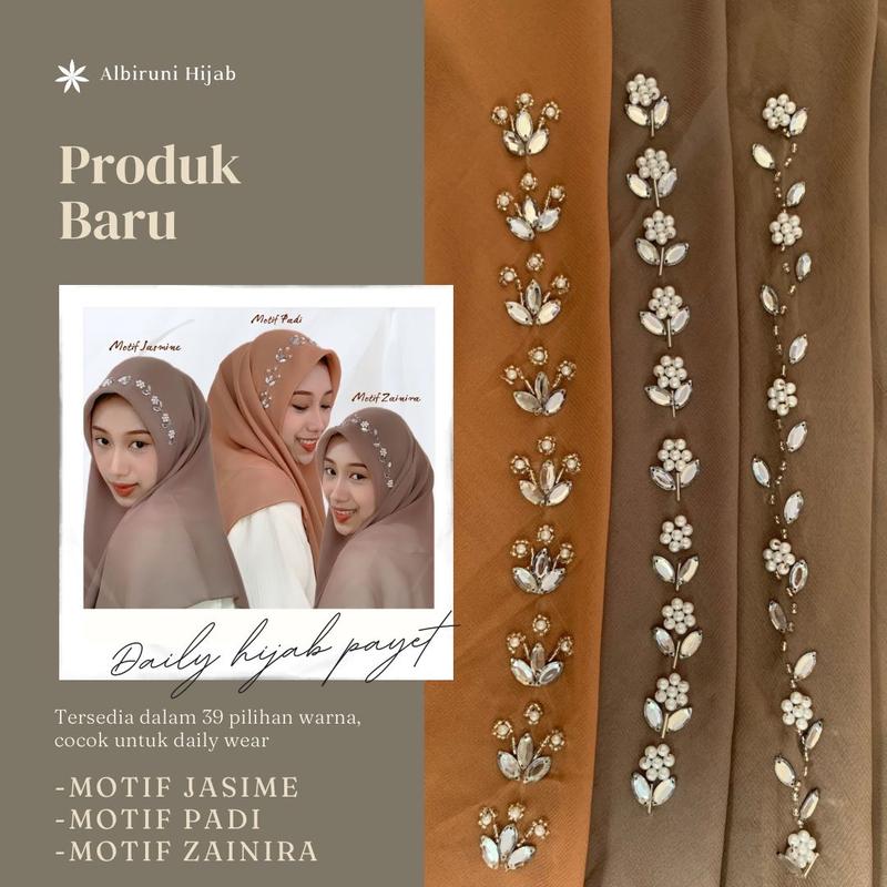 Segiempat Pearly paket usaha 12pcs motif zainira,padi&jasmine 0