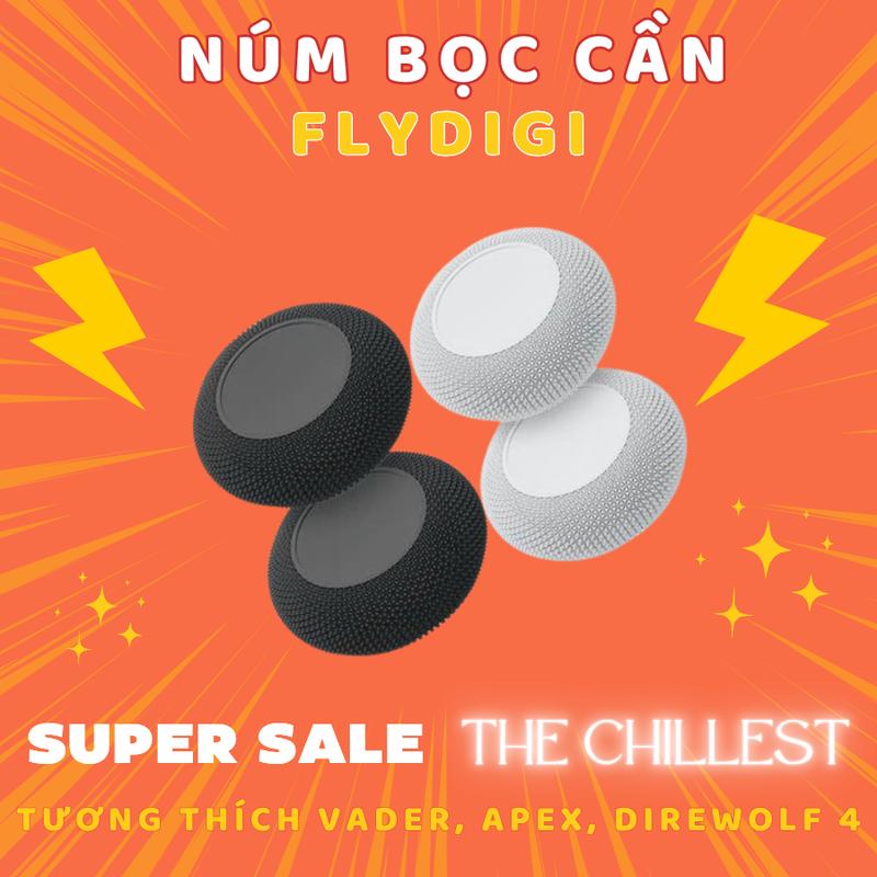 Bộ núm bọc cần Flydigi v2 đen – trắng | Silicone mềm cao cấp, độ bám tốt