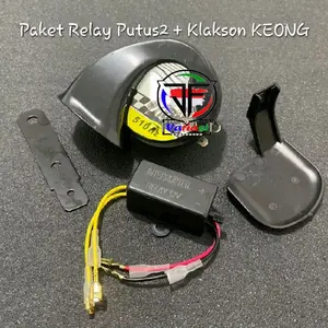Paket Klakson KEONG Single + Relay Klakson Putus-Putus Universal Bisa untuk semua motor Car Motorcycle
