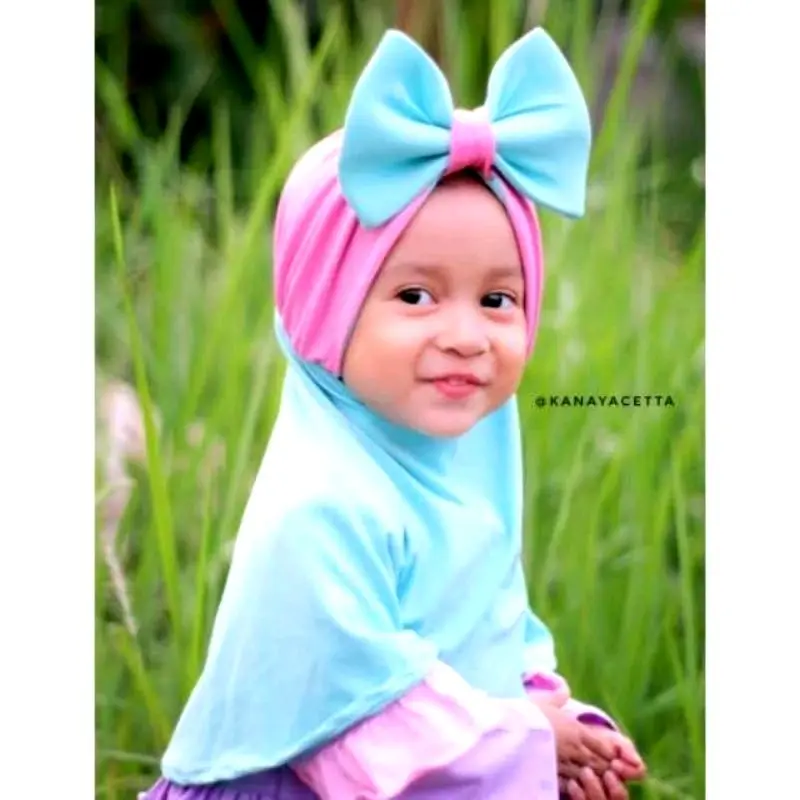 Jilbab Anaka Asyla Pita/ Jilbab Anak Lucu/Jilbab anak grosir/ Instan Kerudung Muslim Bayi 4