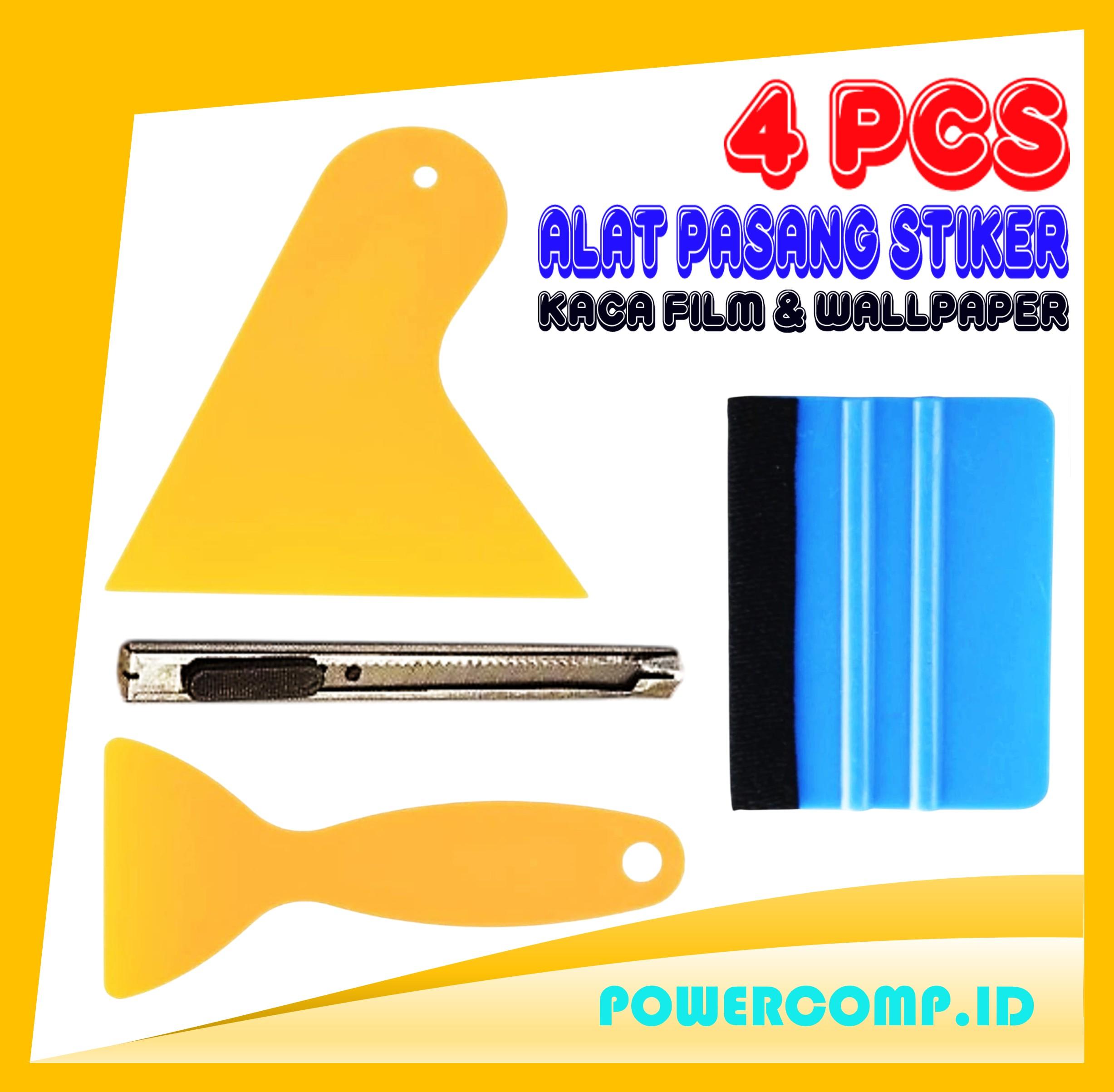 VISA Alat Pasang Stiker Lengkap 4 PCS | Rakel Plastik, Cutter Tajam, Scraper Serbaguna | Untuk Kaca Film, Wallpaper Dinding, Body Mobil & Motor | Anti Gelembung, Mudah Dipakai & Tahan Lama VISA Alat Pasang Stiker Lengkap 4 PCS | Rakel Plastik, Cutter Tajam, Scraper Serbaguna | Untuk Kaca Film, Wallpaper Dinding, Body Mobil & Motor | Anti Gelembung, Mudah Dipakai & Tahan Lama