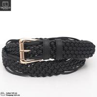 Gambar TALOCCO Ikat Pinggang Rajut Wanita Lebar 3,5 cm Bahan Nyaman & Elastis Cocok untuk Berbagai Gaya Pakaian Tampilan Elegan dan Modis - Hitam dari TALOCCO Kota Administrasi Jakarta Pusat 4 Tokopedia