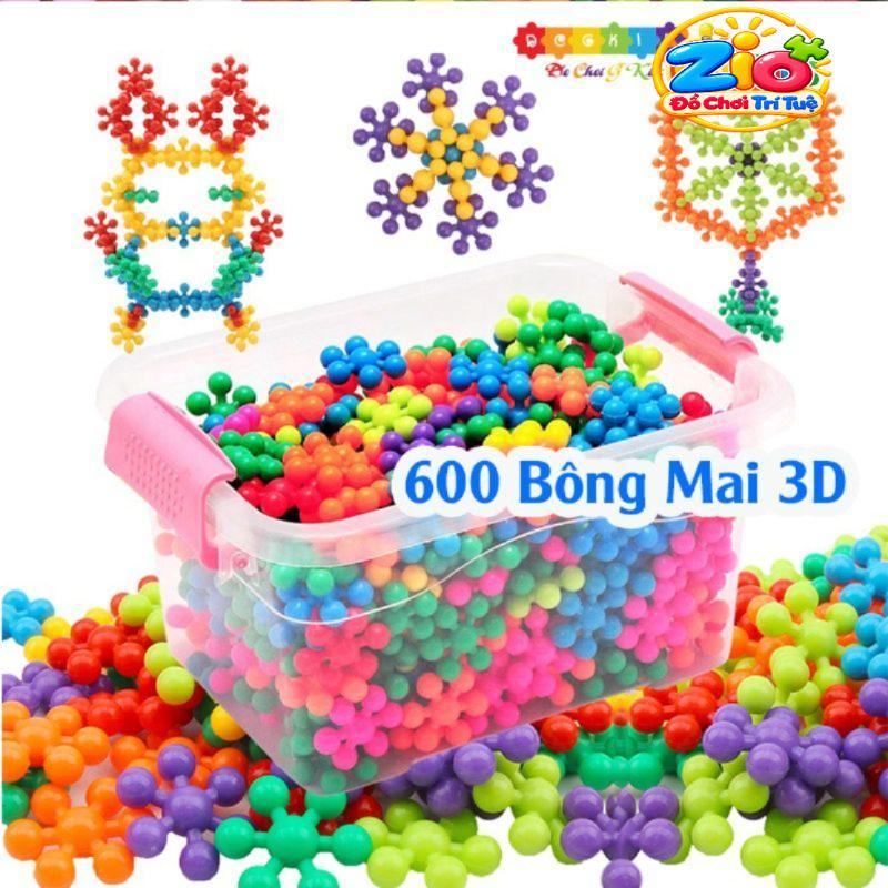 [Nhiều loại combo 600/400/300]Bộ đồ chơi xếp hình hoa mai ghép hình hoa tuyết đồ chơi giáo dục cho bé Sunkids