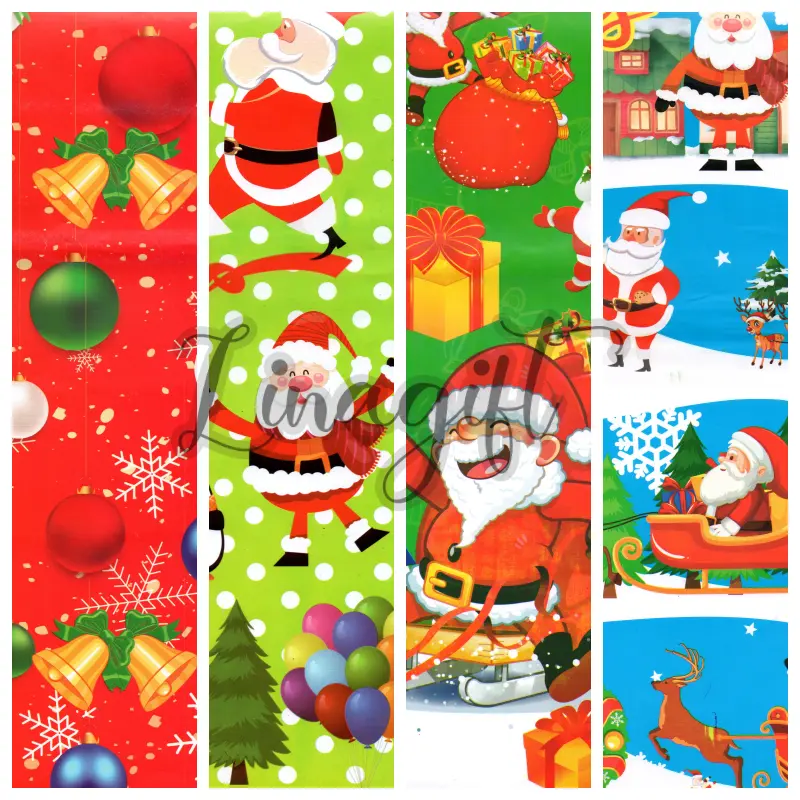 ( 5 Lembar ) SR NATAL - KERTAS KADO GLOSSY - GIFT WRAP PAPER XMAS SANTA MERRY CHRISTMAS 0