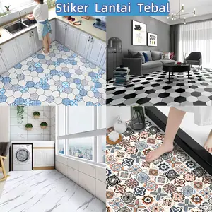 Lantai PVC Stiker Perekat Diri Stiker Lantai Kamar Mandi Toilet Tahan Air Lantai Stiker Non-Slip Dapur Lantai Stiker Perekat 61*200cm