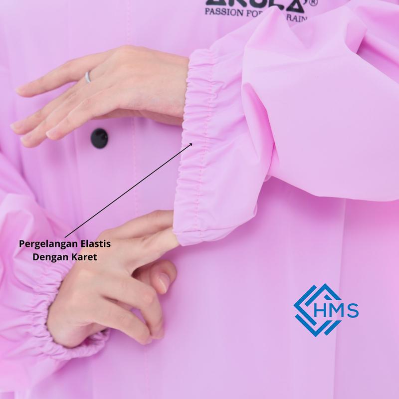 AKULA Jas Hujan GAMIS Bahan PVC Anti Rembes Dewasa 3