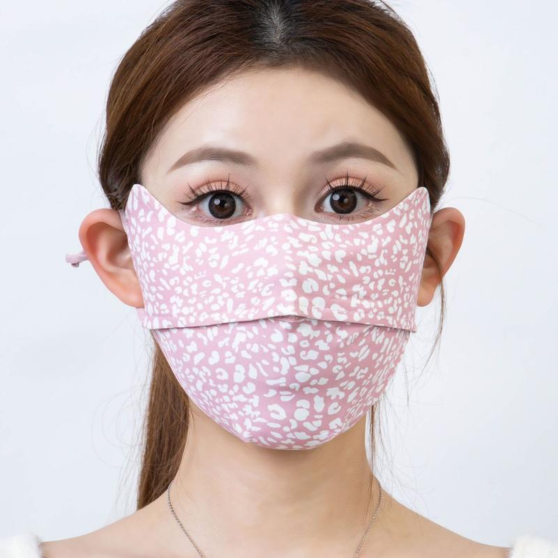 Mặt Nạ Họa Tiết Da Báo Mặt Nạ Chống Nắng, Mặt Nạ Lụa, Chống Tia UV Mùa Hè, Thoáng Khí, Dành Cho Người Lớn, Mỏng, Toàn Mặt 6