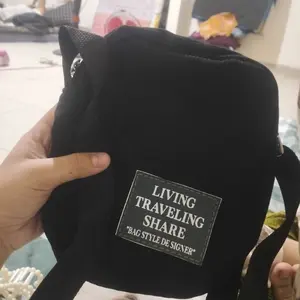 Tas Slempang  Bahu Corduroy Pria Wanita Korea Model Mini SlingBag