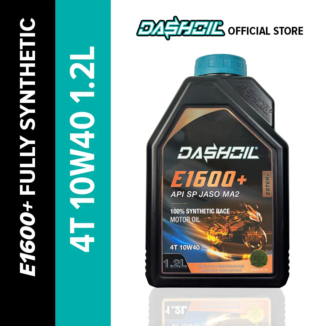 DashOil 4T Ester+ Fully Sintetik 10W40 API SN JASO MA2 1.2 LITER E1600+