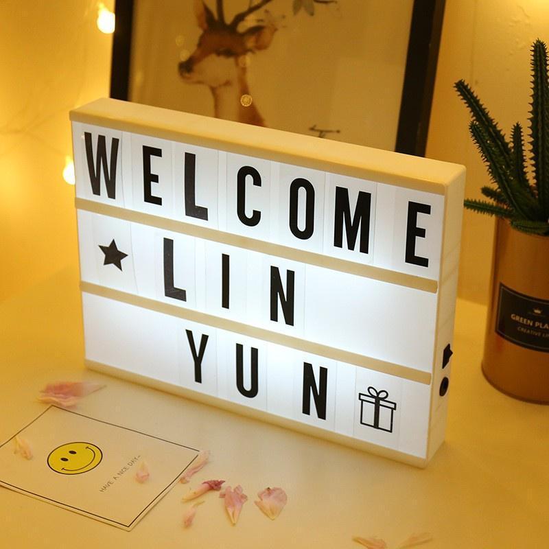 led Lightbox Led Box Alphabet Light Message Box DIY Light Box Letters ...