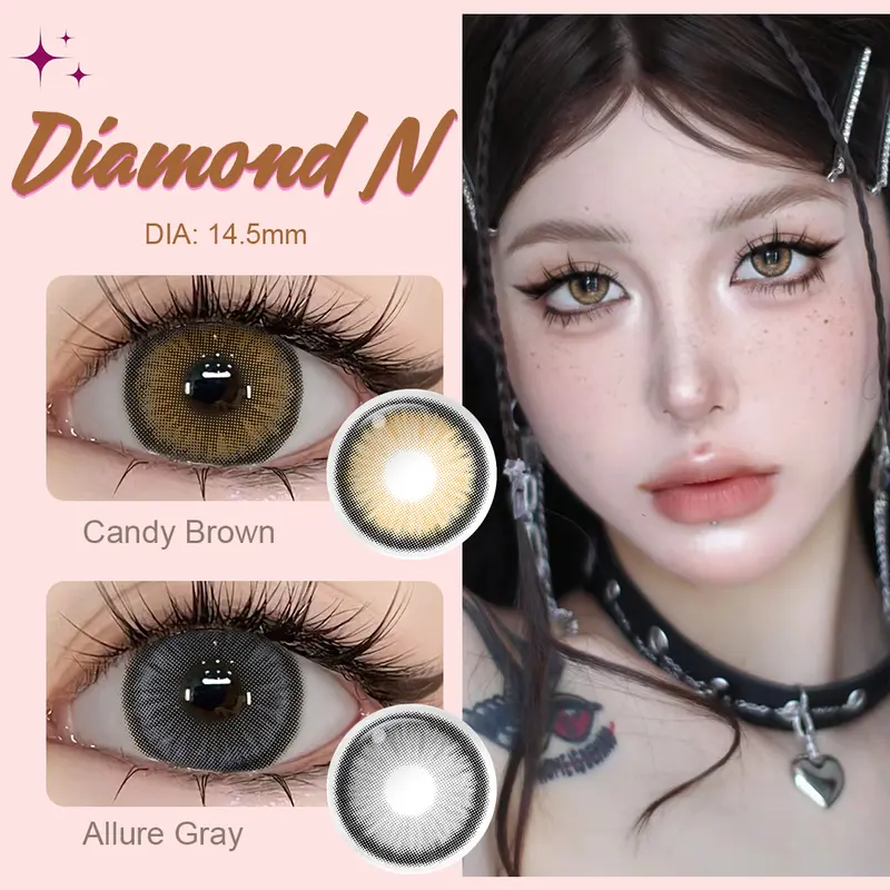 [COD&HOT] Magister Big Eye Softlens  (0.00 s/d -6.00) Super Softlens Paket Komplit Lensa Kontak 14.0-14.5mm Softlens Grey Softlens Brown Soflens Murah Membuat Mata Lebih Besa Contact   soft lens minus 2