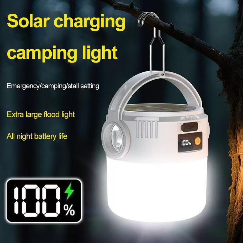 Đèn cắm trại năng lượng mặt trời ngoài trời, đèn lồng LED sạc lại dùng cho tình…