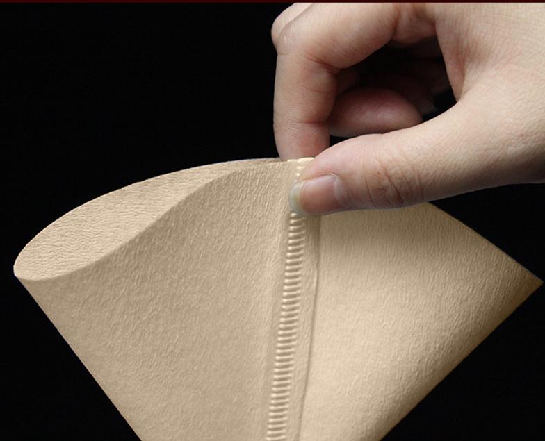 Product Introduction of 100 Pcs Wooden Original Hand Drip Paper Coffee Filter Espresso Coffee Filters Fan Shaped 102 Boiling Drip Pot Mesh Cone V60 Filter Paper Tea 5