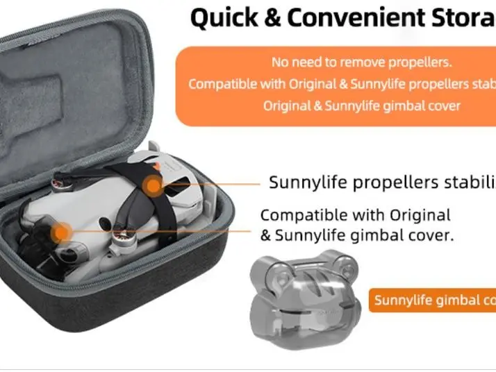 Sunnylife Carrying Case Combo Bag Hard Travel Case DJI Mini 4 Pro 7