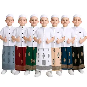 Sarung Instan AnakLaki Laki  Sartan Pinggang Karet Praktis Tinggal Pakai Usia 2-12 Tahun