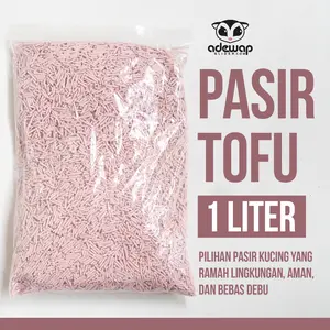 Pasir Tofu 1 Liter - Alas Kandang Hewan Peliharaan Menyerap Bau Kandang Sugar Glider hamster Marmut Kelinci Kucing